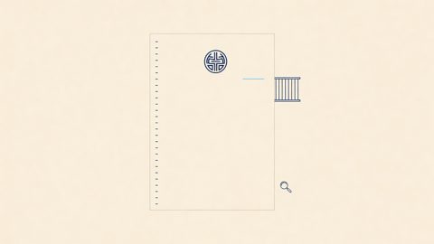Illustration: a sealed international document beside a small barred window and a register of twenty-six marks